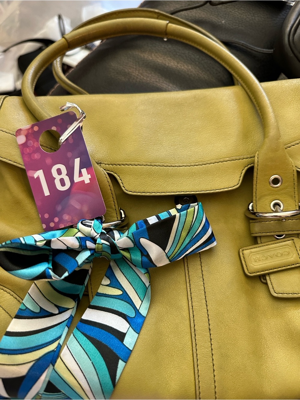 Coach Citrus Yellow Leather Shoulder Bag - Picture 2 of 12